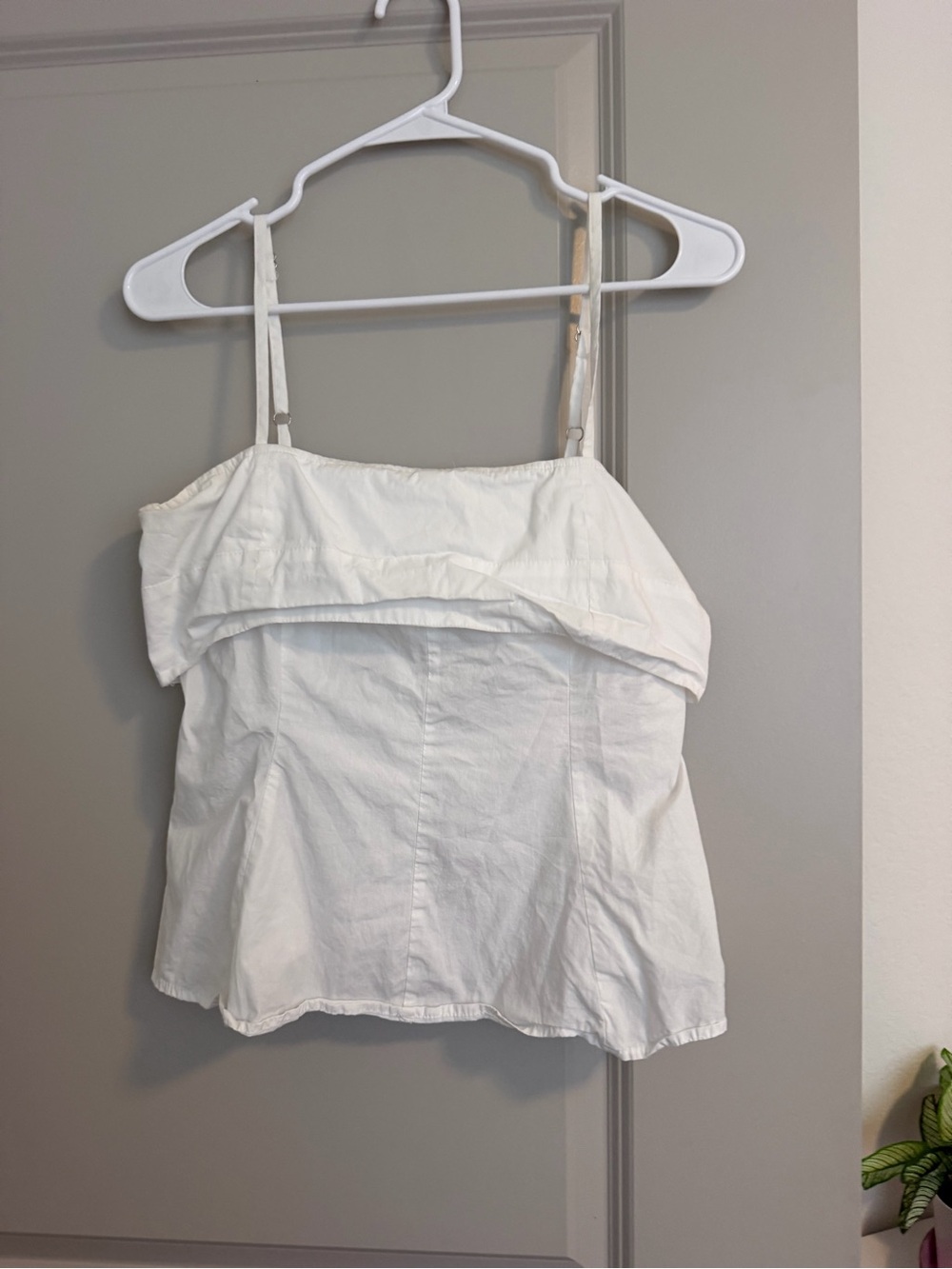 White Women's Layered Ruffle Cami Top